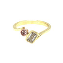 18ct Yellow/Rose Gold Diamond Ring