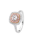18ct WG & RG Diamond Ring