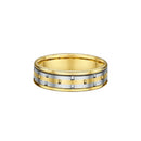 9ct Yellow Gold and Titanium Men Wedding Ring