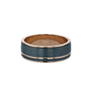 Tantalum & 9ct Rose Gold Men Wedding Ring