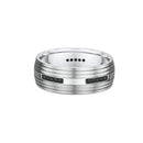 9ct White Gold Diamond Men Wedding Ring