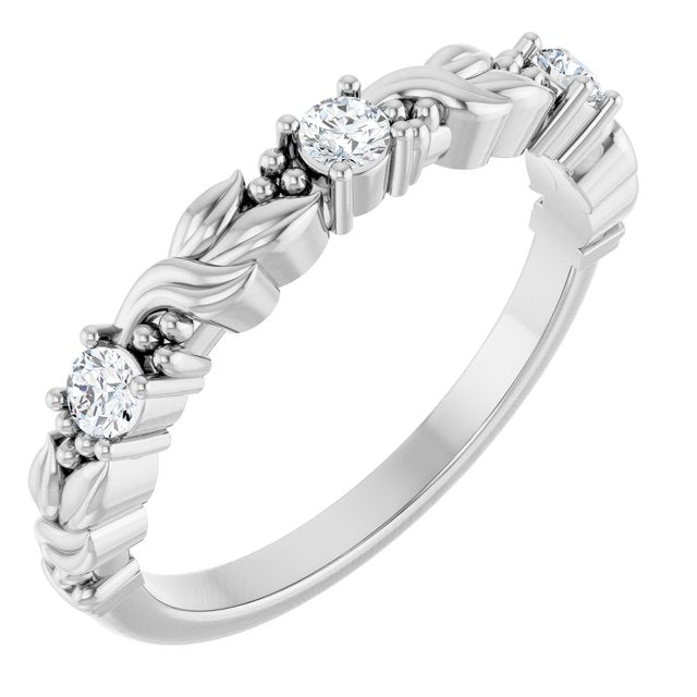 18ct White Gold Floral - Lab Grown Diamond Ring