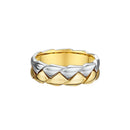 9ct Two Tone Men Wedding Ring