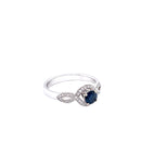 18ct White Gold Sapphire Diamond Ring