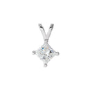 14ct White Gold Solitaire Diamond Pendant