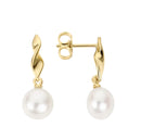 18ct Yellow Gold Pearl Earrings