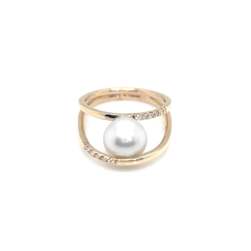 9ct Yellow Gold Australian South Sea Pearl Ring
