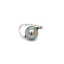 18ct White Gold Tahitian Pearl Ring