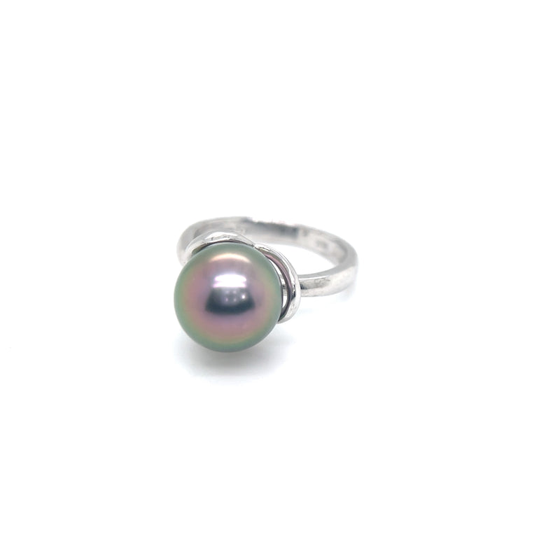 9ct White Gold Tahitian Pearl Ring