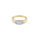 SOLD - 18ct Yellow Gold and White Gold Diamond Ring