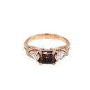 14ct Rose Gold Cognac & Diamond Ring