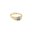 (SOLD)  18ct YG/WG Cognac & Diamond Ring
