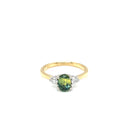 18ct White Gold & Yellow Gold Sapphire and Diamond Ring