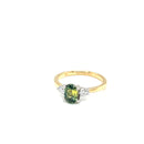 18ct White Gold & Yellow Gold Sapphire and Diamond Ring