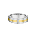 9ct Two Tone Diamond Men Wedding Ring