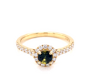 18ct Yellow Gold Sapphire Diamond Ring