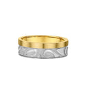 9ct 2 Tone Men Wedding Ring