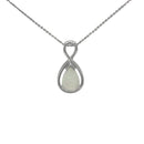 9ct WG Australian Opal Pendant
