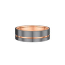 Tantalum & 9ct Rose Gold Men Wedding Ring