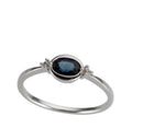 9ct White Gold Sapphire Diamond Ring