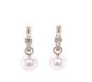 18ct Yellow Gold Pearl and Diamond Earrings