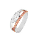 18ct WG & RG Diamond Ring