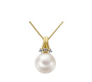 18ct Yellow Gold Australian south sea Pearl & Diamond Pendant