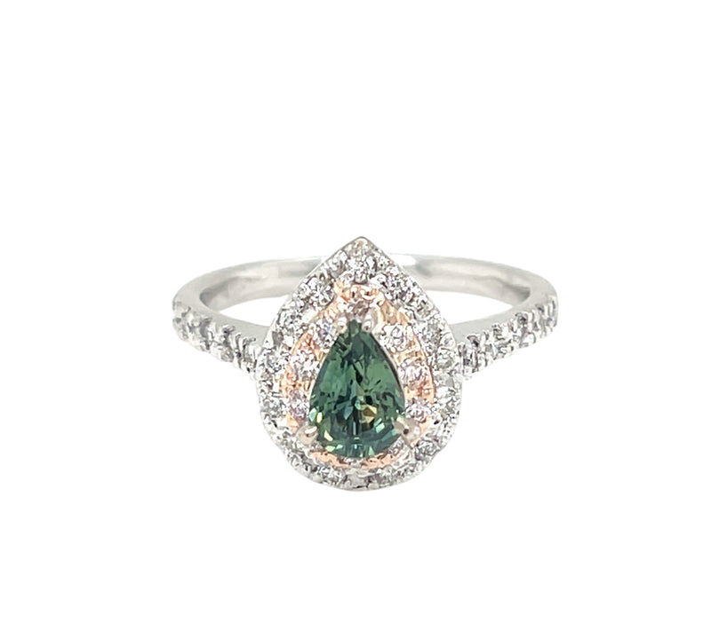 18ct White & Rose Gold Ring