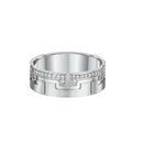 9ct White Gold Diamond Men Wedding Ring