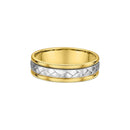 9ct Two Tone Men Wedding Ring