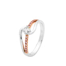 18ct WG & YG Pink Diamond Ring