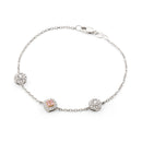 18ct WG & RG Diamond Bracelet