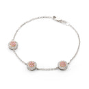 18ct WG & RG Diamond Bracelet