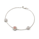 18ct WG & RG Diamond Bracelet