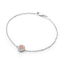 18ct WG & RG Diamond Bracelet