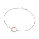 18ct WG & RG Diamond Bracelet