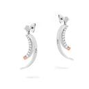18ct WG & RG Diamond Earrings