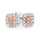 18ct WG & RG Stud Earrings