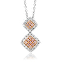 18ct WG & RG Diamond Pendant