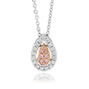 18ct WG & RG Diamond Pendant