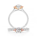 18ct WG & RG Diamond Ring