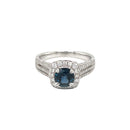 18ct White Gold Sapphire and Diamond Ring