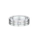 9ct White Gold Diamond Men Wedding Ring