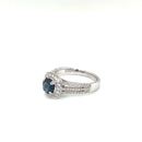 18ct White Gold Sapphire and Diamond Ring