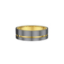 Tantalum & 9ct YG Men Wedding Ring
