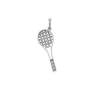 14ct Yellow Gold Diamond Tennis Racket Pendant