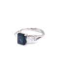 SOLD - Platinum Sapphire and Diamond Ring