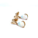 14ct YG Opal Earrings