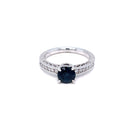 18ct White Gold Sapphire and Diamond Ring