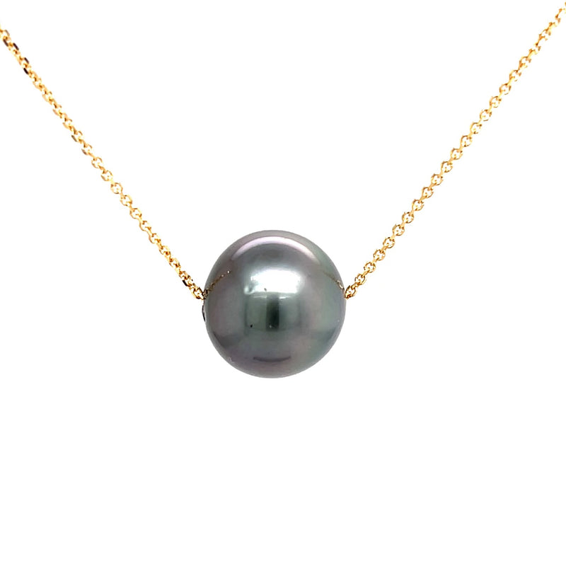 Tahitian Pearl Pendant with 18ct Yellow Gold Chain